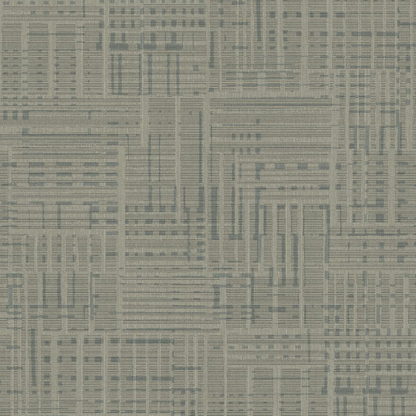 Insight Grid Cove Bay Gray - Gray Commercial Wallcovering | Koroseal