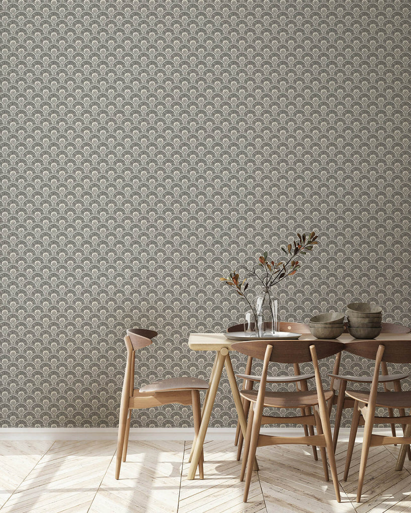 Flabelo Beige Y Negro, Roll Vinyl