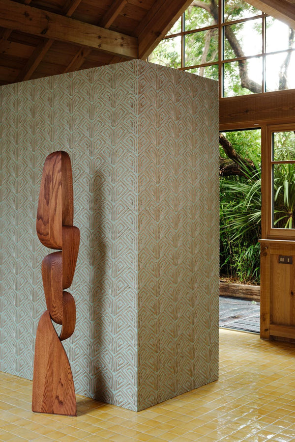 Alata Duck Egg Wallcovering | Arte International