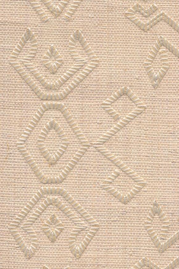 Indomito Embroidered Raffia Powder Wallpaper | Arte Europe