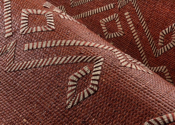 Indomito Embroidered Raffia Canyon Wallpaper | Arte Europe