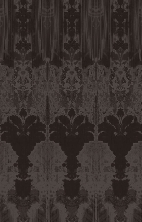 Ikat Damask Black | Timorous Beasties Wallcovering