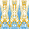 Ikat Damask Gold and White