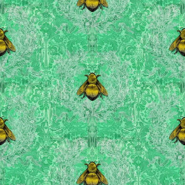 Imperial Apiary Green | Timorous Beasties Wallcovering