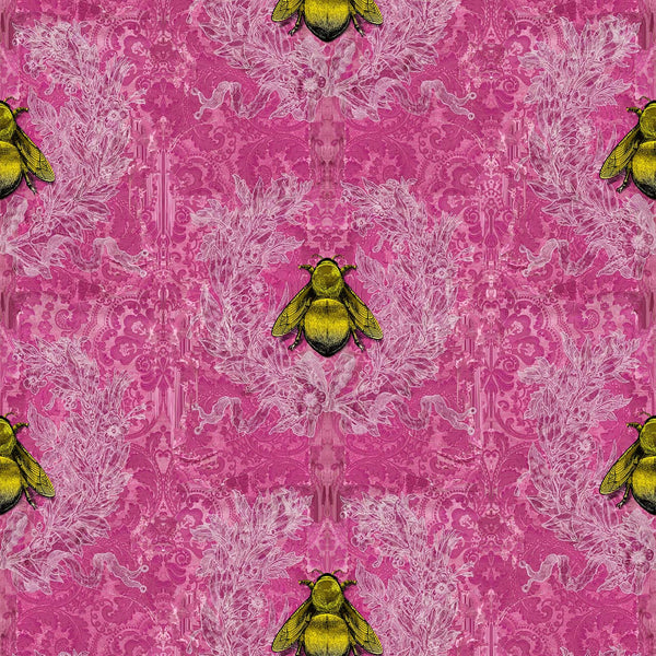 Imperial Apiary Pink | Timorous Beasties Wallcovering