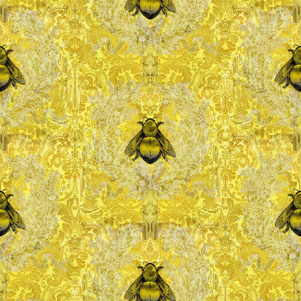 Imperial Apiary Yellow | Timorous Beasties Wallcovering