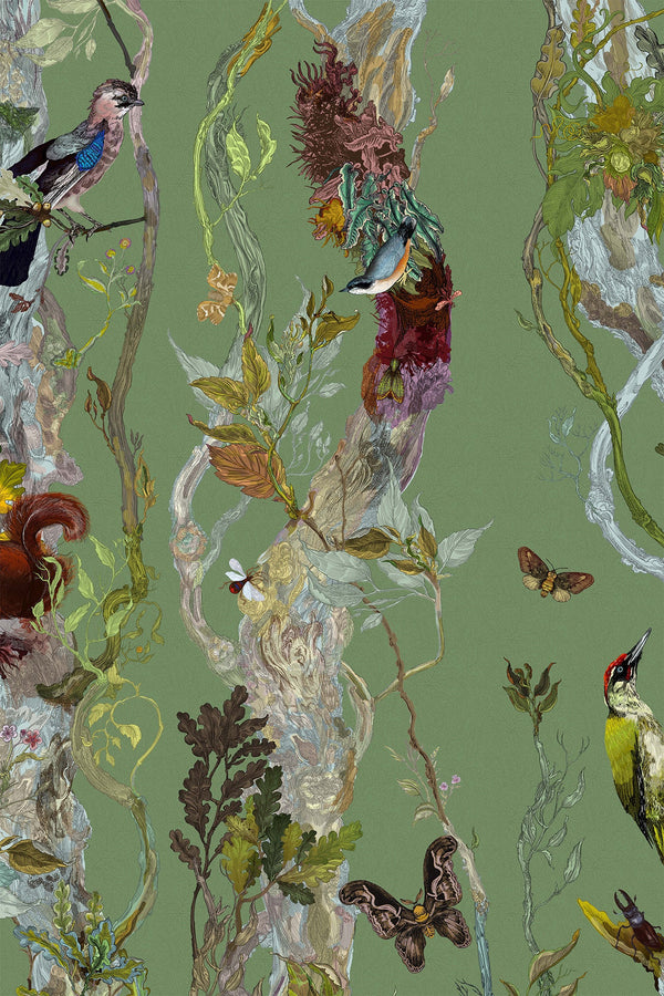 Indie Wood Tree Frog | Timorous Beasties Wallcovering