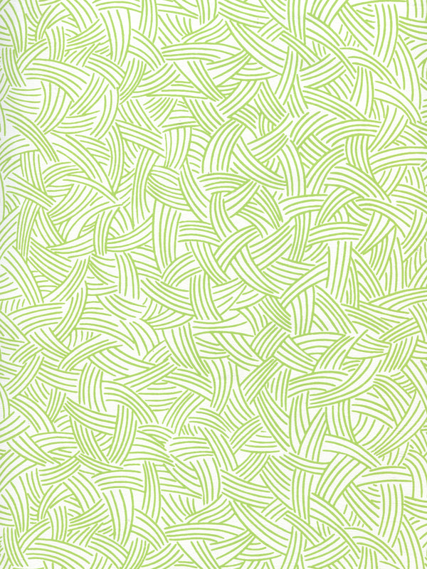 Interweave Jungle_green Screen Printed - White Wallcovering | China Seas