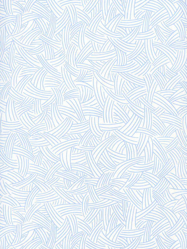 Interweave Light_blue Screen Printed - Off-White Wallcovering | China Seas