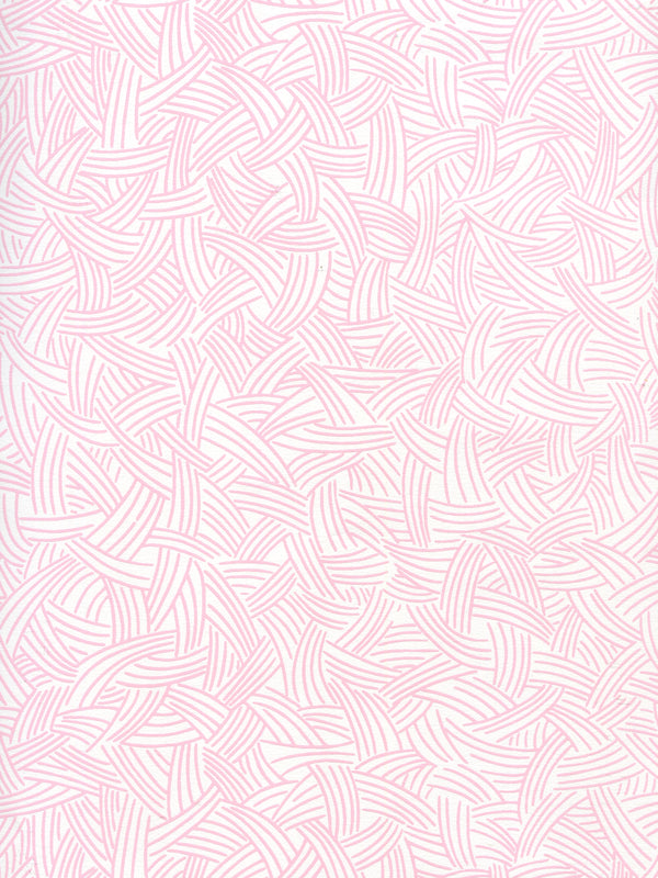 Interweave Soft_pink Screen Printed - Off-White Wallcovering | China Seas