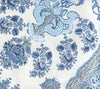 Multi Celeste Blue on White Linen Cotton