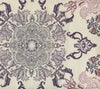 Purple Lilac Turquoise on Cream
