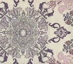 Purple Lilac Turquoise on Cream