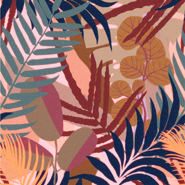 Jardin Del Sol - Blue, Pink, Orange, Red, Brown Wallcovering | Mind the Gap