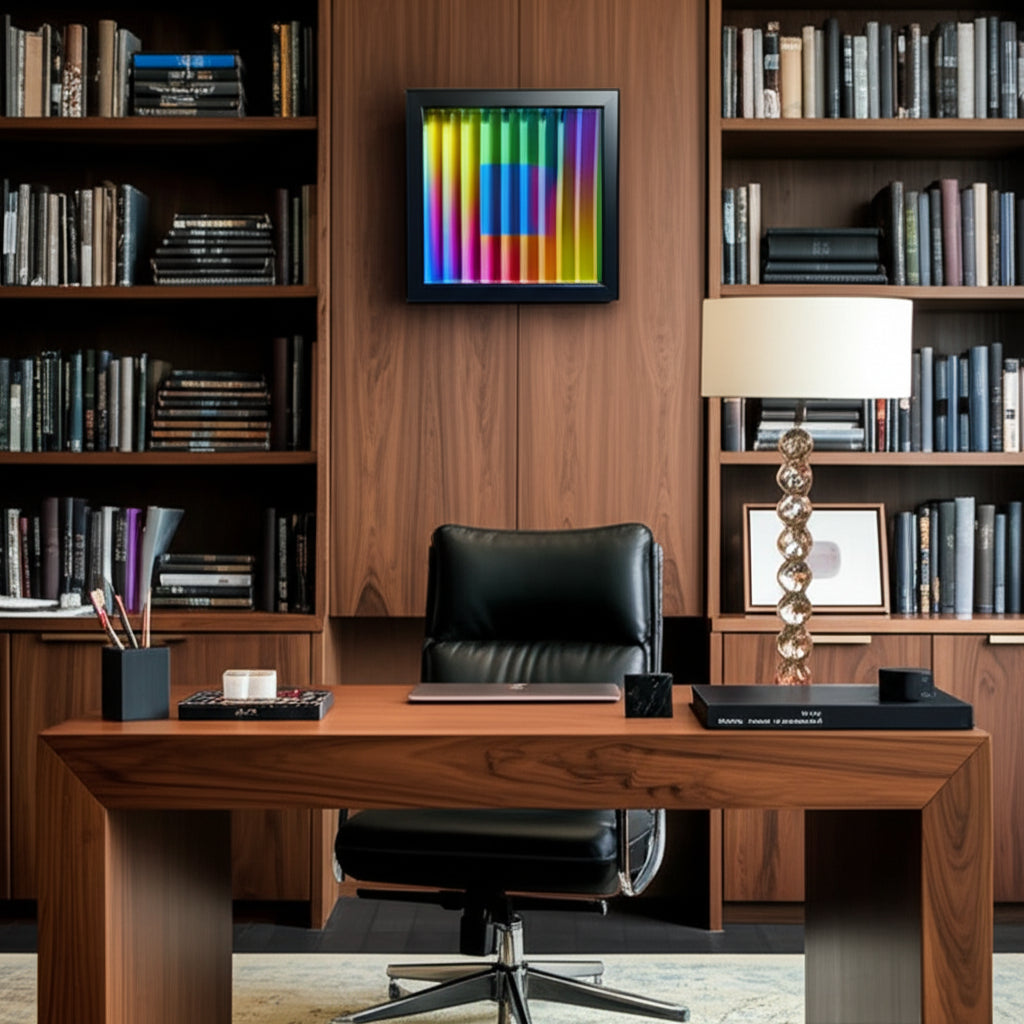 Translucent Spectrum Reverie in Home Office Setting