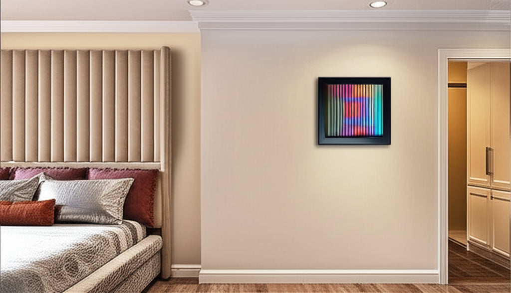 Neon Pulse Matrix in Bedroom Setting