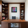Neon Pulse Matrix in Home Office Setting
