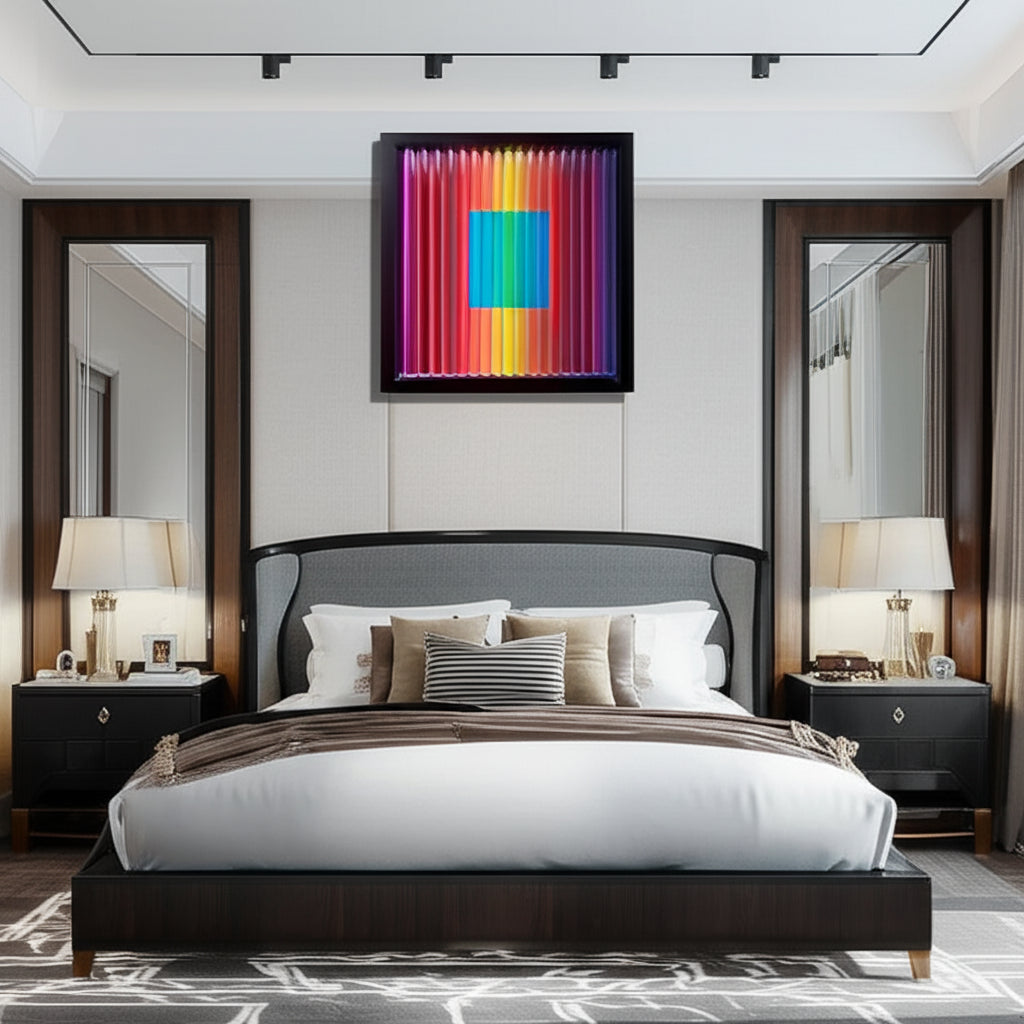 Rainbow Cathedral Light in Bedroom Setting