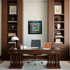 Earthen Chromatic Weave in Home Office Setting