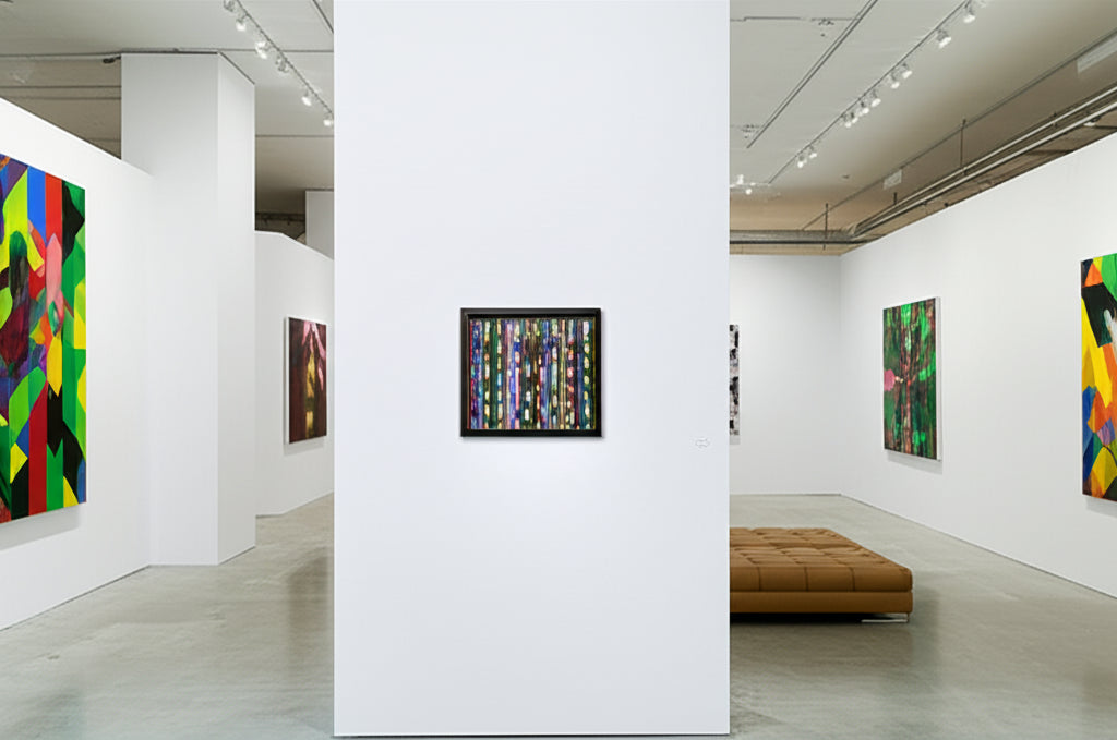 Confetti Light Storm in Art Gallery Setting