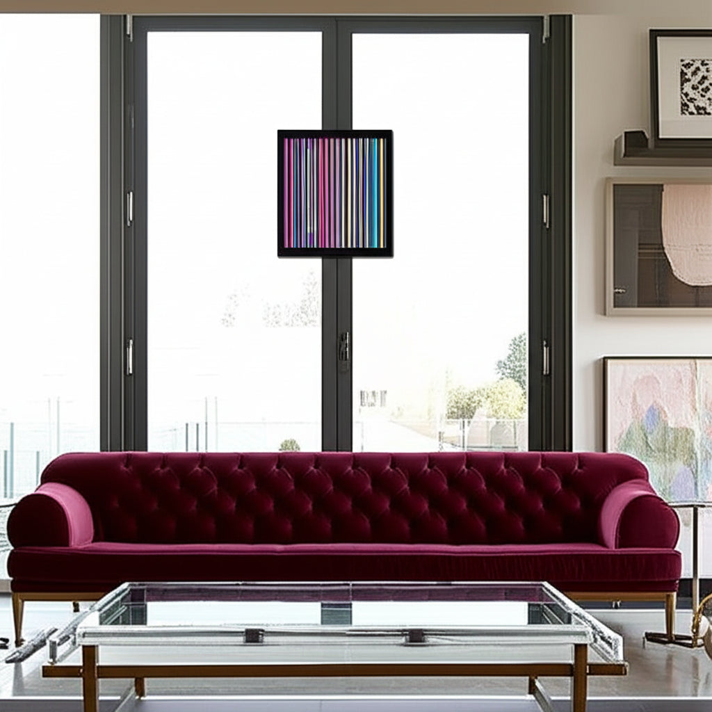 Magenta Dusk Gradient in Elegant Living Room Setting