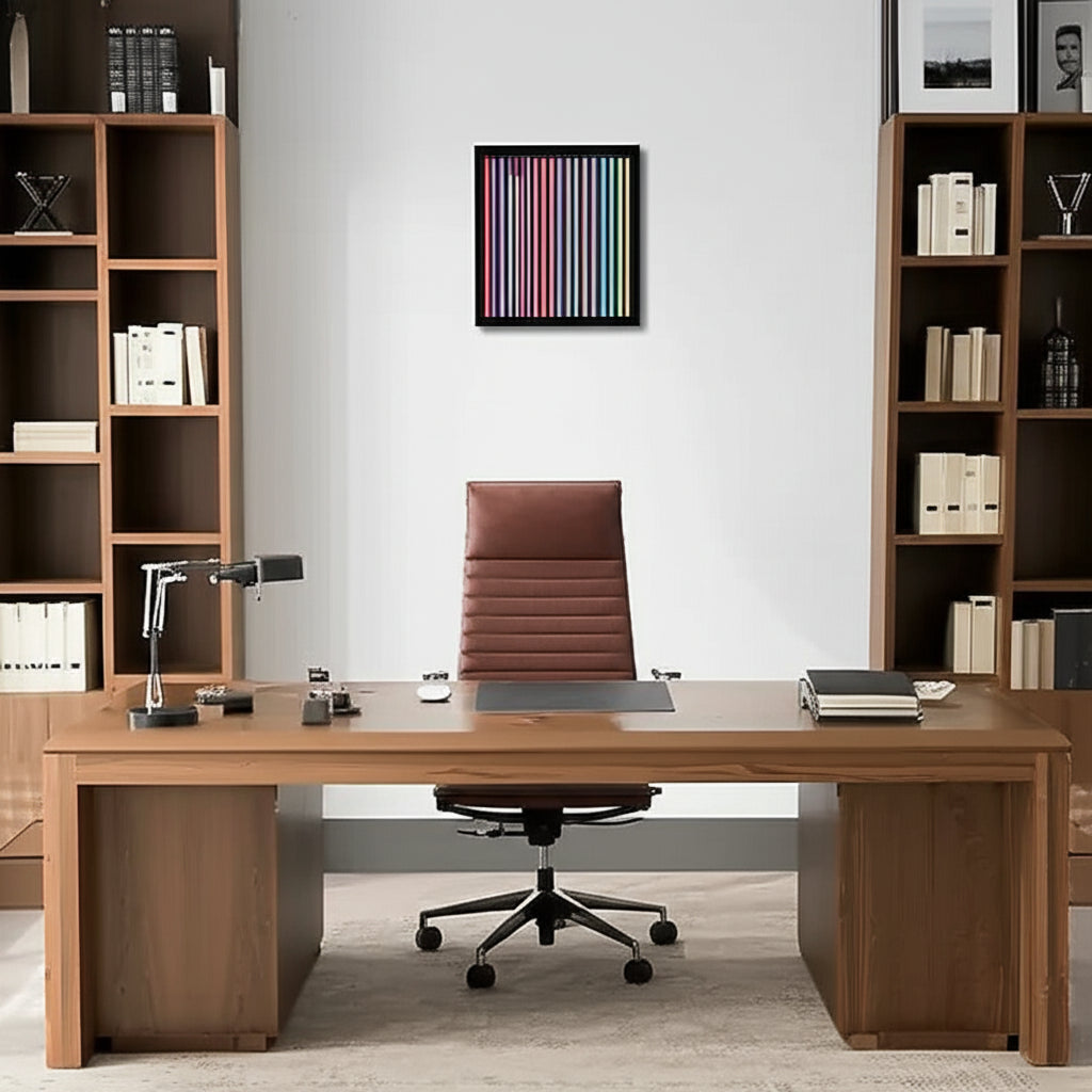 Magenta Dusk Gradient in Home Office Setting