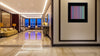 Magenta Dusk Gradient in Hotel Reception Setting