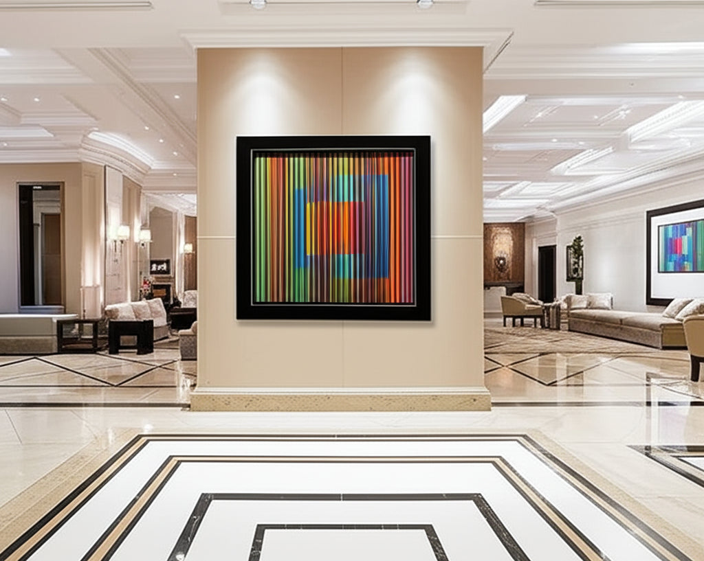 Chromatic Architecture Vivid in Hotel Reception Setting