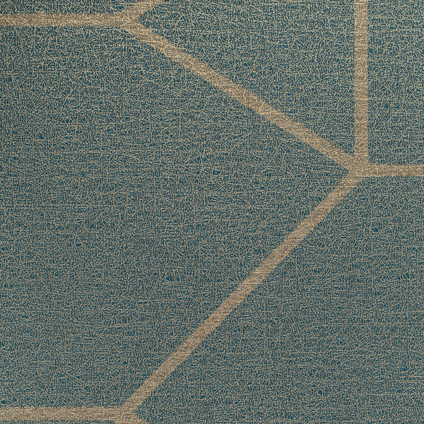 Lisbon Katana Geo Blue Bayou Wallcovering | Phillipe Romano