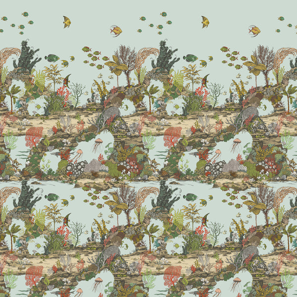 Underwater Jungle - 1 Multi | Kravet Couture | Josephine Munsey Portfolio I | Novelty Wallcovering Print