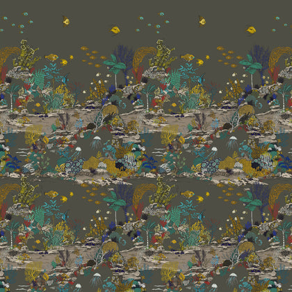 Underwater Jungle - 2 Multi | Kravet Couture | Josephine Munsey Portfolio I | Novelty Wallcovering Print