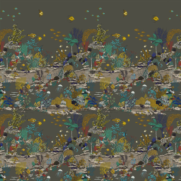 Underwater Jungle - 2 Multi | Kravet Couture | Josephine Munsey Portfolio I | Novelty Wallcovering Print