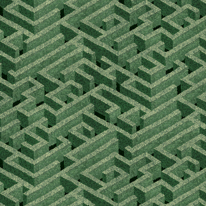 Labyrinth - 11 Green | Kravet Couture | Josephine Munsey Portfolio I | Botanical & Floral Novelty Wallcovering Print
