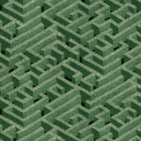 Labyrinth - 11 Green | Kravet Couture | Josephine Munsey Portfolio I | Botanical & Floral Novelty Wallcovering Print