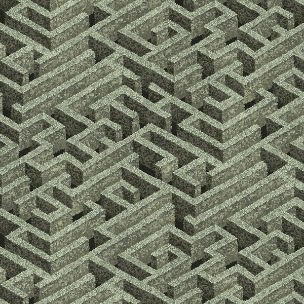 Labyrinth - 21 Green | Kravet Couture | Josephine Munsey Portfolio I | Botanical & Floral Novelty Wallcovering Print