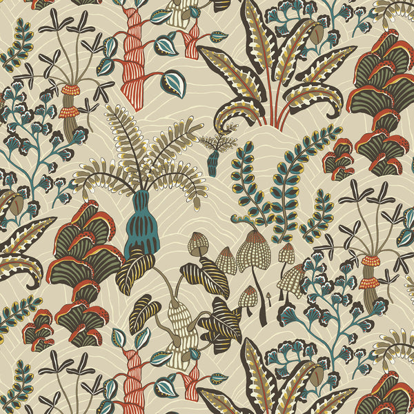 Woodland Floor - 11 Grey | Kravet Couture | Josephine Munsey Portfolio I | Botanical & Floral Wallcovering Print