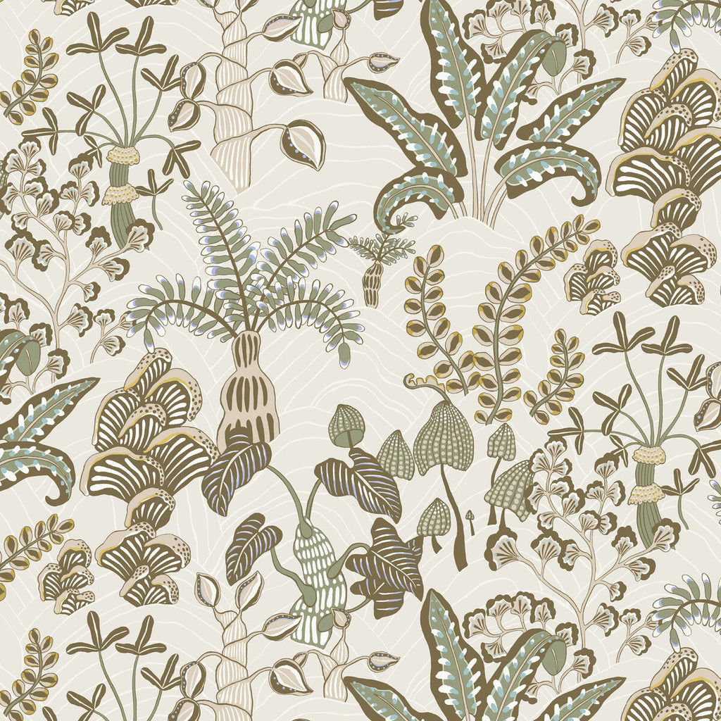 Woodland Floor - 31 Light Green | Kravet Couture | Josephine Munsey Portfolio I | Botanical & Floral Wallcovering Print