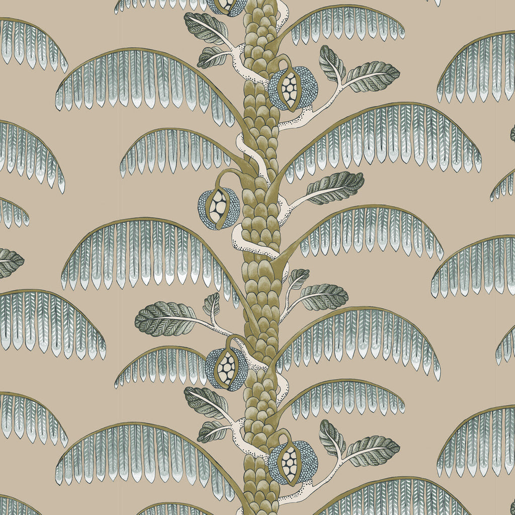 Palm Stripe - 31 Beige | Kravet Couture | Josephine Munsey Portfolio Ii | Botanical & Floral Stripes Wallcovering Print