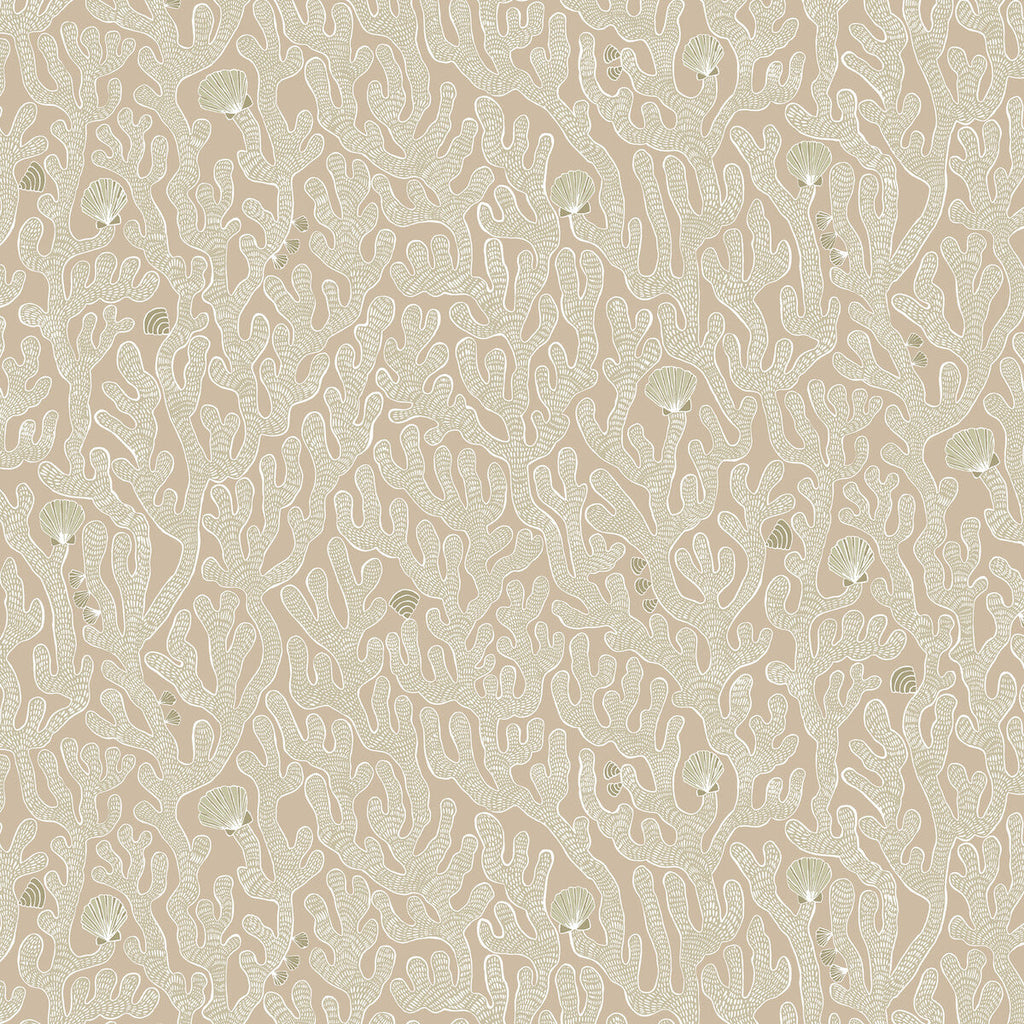 Coral - 11 Beige | Kravet Couture | Josephine Munsey Portfolio Ii | Novelty Wallcovering Print