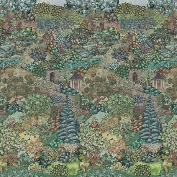 Miserden Panel - 1 Green | Kravet Couture | Josephine Munsey Portfolio Ii | Botanical & Floral Wallcovering Print