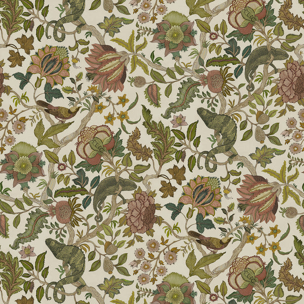Chameleon Trail Wp - 51 Multi | Kravet Couture | Josephine Munsey Portfolio Ii | Animal/Insects Botanical & Floral Wallcovering Print