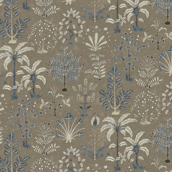 Cynthia Wp - 11 Brown | Kravet Couture | Josephine Munsey Portfolio Ii | Botanical & Floral Wallcovering Print