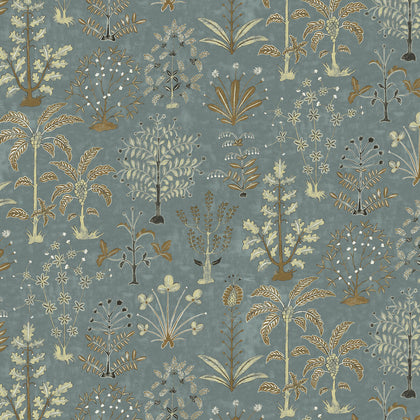 Cynthia Wp - 21 Blue | Kravet Couture | Josephine Munsey Portfolio Ii | Botanical & Floral Wallcovering Print