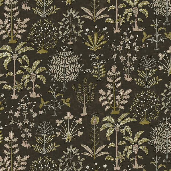 Cynthia Wp - 31 Black | Kravet Couture | Josephine Munsey Portfolio Ii | Botanical & Floral Wallcovering Print