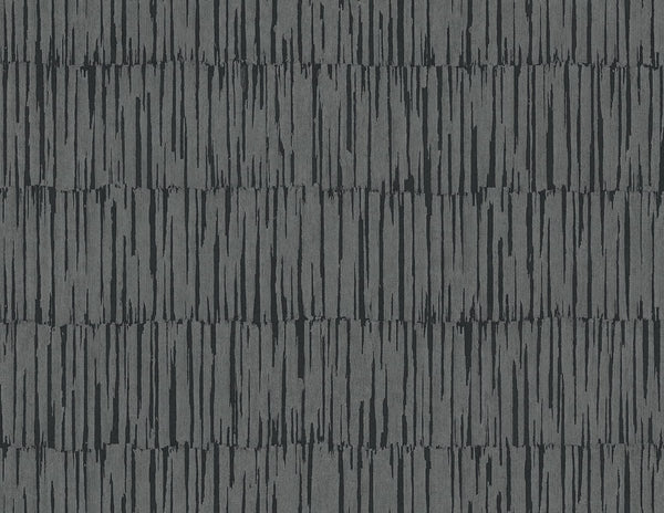 Malibu Naomi Wallpaper - Rustic Striped - Charcoal | Malibu Wallpaper