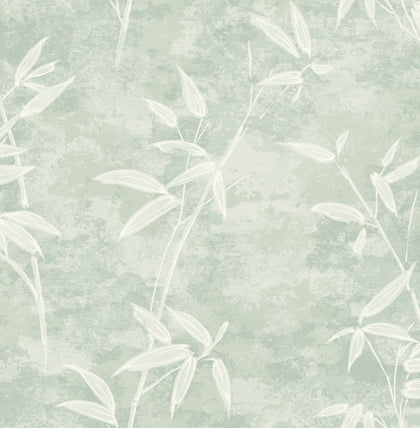 Fentucci Honshu Bamboo Rustic Botanical - Seafoam | Architectural Wallcoverings