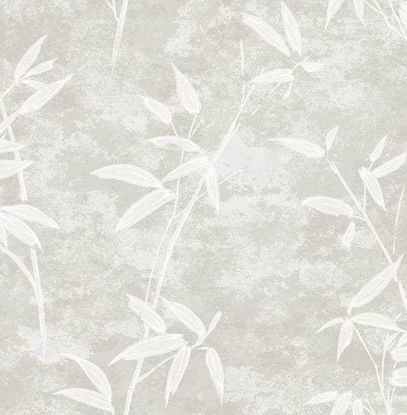 Fentucci Honshu Bamboo Wallpaper - Rustic Botanical - Henon Gray | Malibu Wallpaper