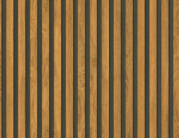 Fentucci Jun Wallpaper - Rustic Wood - Honey Brown | Malibu Wallpaper