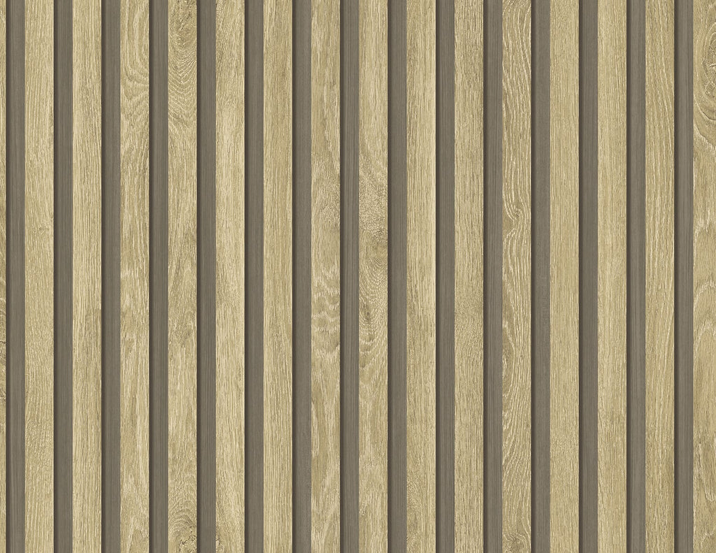 Fentucci Jun Wallpaper - Rustic Wood - Ash Brown | Malibu Wallpaper