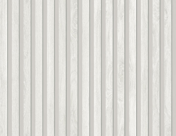 Fentucci Jun Wallpaper - Rustic Wood - Pearl Grey | Malibu Wallpaper
